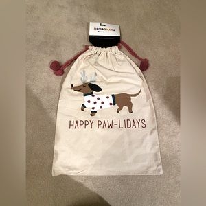 Novogratz Holiday Happy Paw-lidays Dachshund Canvas Bag (NWT)